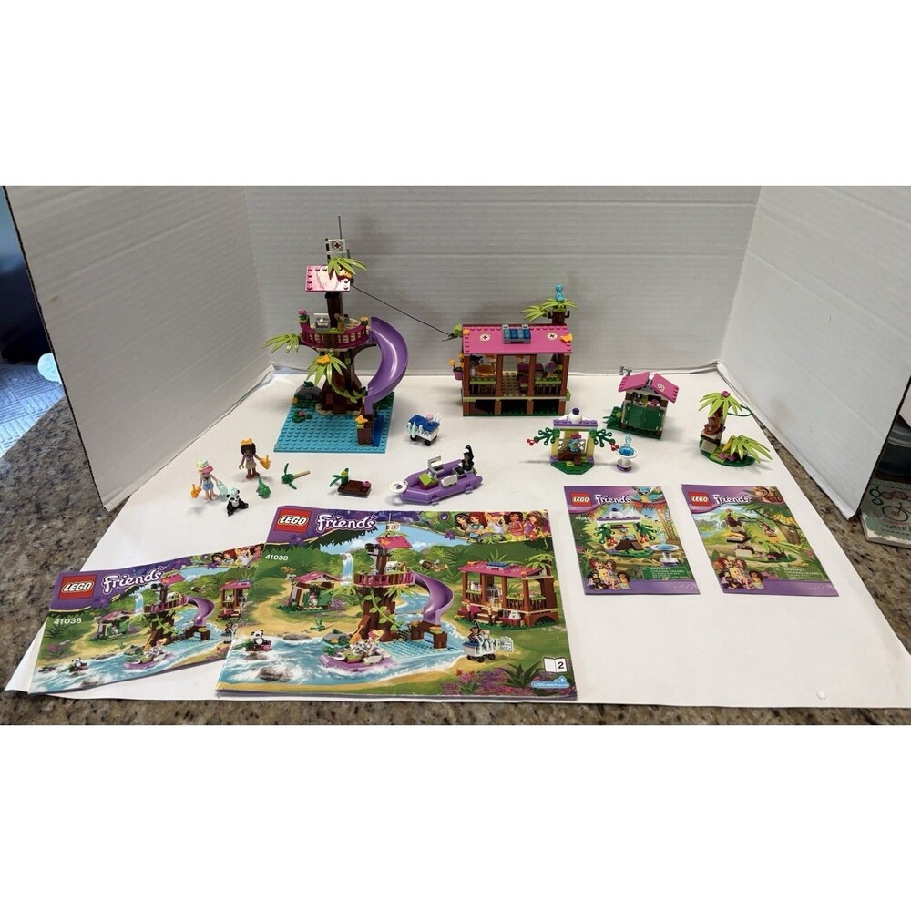 Lego Friends Custom Lot Jungle Rescue Base 41038, 41044, 41045 All retired.